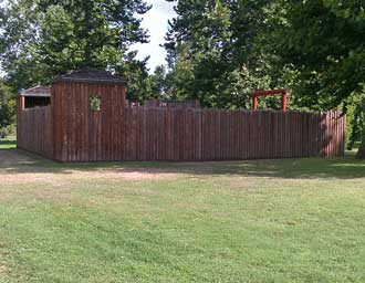 Kids fort at River Forks park, Behind: Entrance to the kids fort