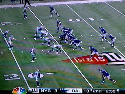 Tony Romo vs Eli Manning on the first Sunday night football