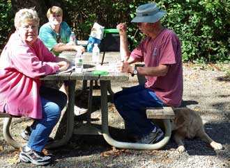 Picnic at Loeb park, Behind: wider view of the picnic area