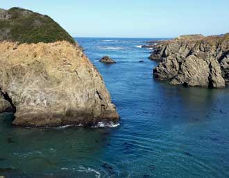 Mendocino headlands, Behind: Panorama of the Mendocino Headlands