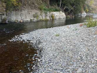 South Fort of the Eel River, Behind: View of the Eel opposite direction into the sun