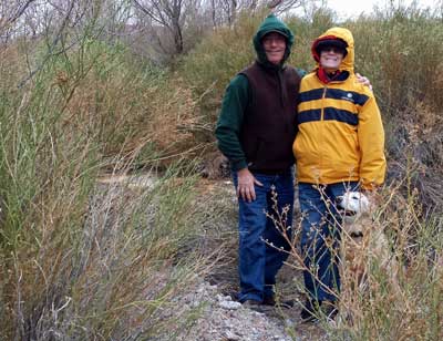 A cold, wet day in the desert