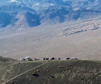 Approaching the parking lot, view to the west, Behind: Our view hiking back to the parking lot