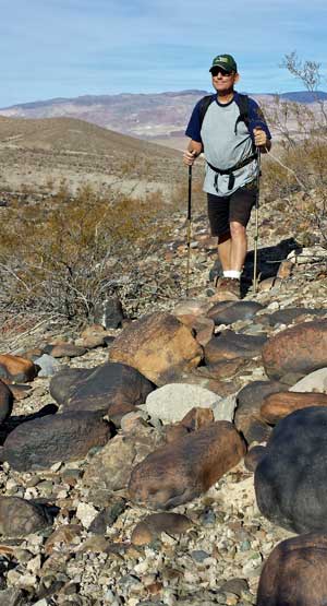 Desert hiking, Behind: Action photo