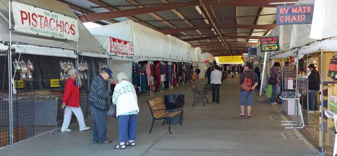 Arizona Market Place, Behind: panorama of a booth