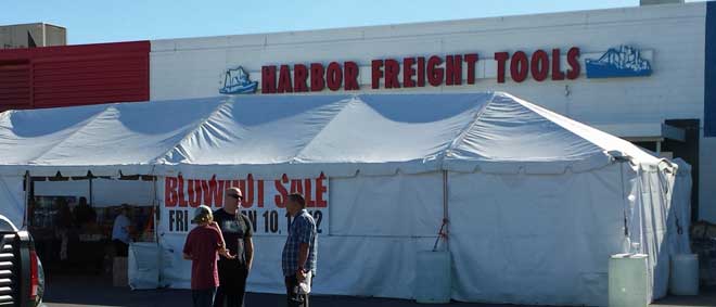 Harbor Freight Parking Lot sale