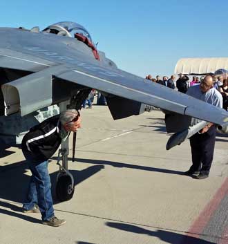 Harrier with F16 Behind