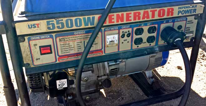 What's wrong with this generator in an RV park?, Behind: Only 40 yards to site 38, our site