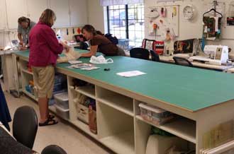 The sewing room, Behind: Long arm quilting machine