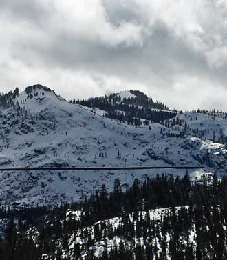 The train route over Donner, Behind: Lunch in Truckee