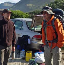 Getting instructions from the ranger, Behind: a wider view