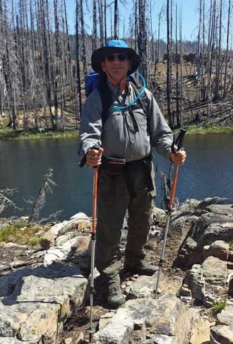 At Wolf Lake, Behind: The Friends of the Umpqua hiking group at Wolf Lake