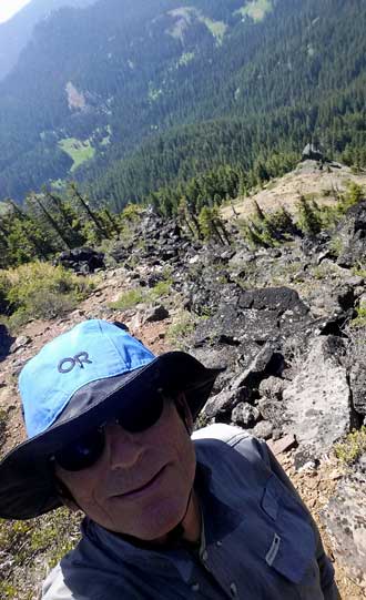 Fish Creek Valley, very steep climbing, Behind: Another view toward Fish Creek Valley and beyond