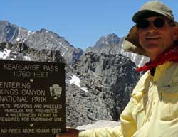 Kersarge summit, Behind: Starting down toward the JMT