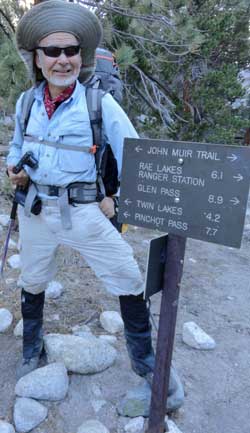 On our way to Pinchot Pass, Behind: creative work by the PCT trail maintenance crew