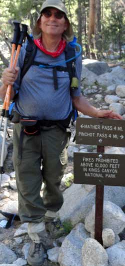 We are on the right trail, Behind: Mather Pass is sight