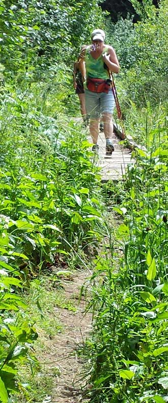 We hiked around both lakes, Behind: I carried out the trash since I had room in my pack