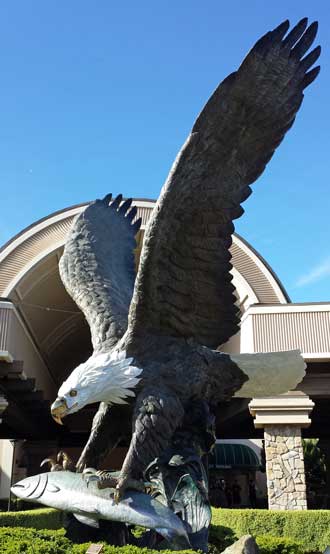 The entrance to Seven Feathers Casino in Canyonville Oregon, Behind: Our dinner party