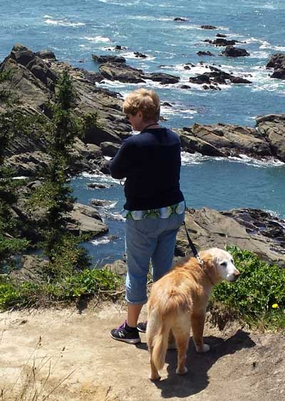 Gwen is getting her Pacific Ocean fix