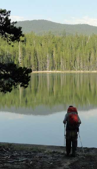 Lake Lucille is our campsite for the night, a little farther than we had intended.