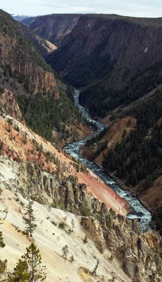 Below Lower Falls, Behind: rim trail