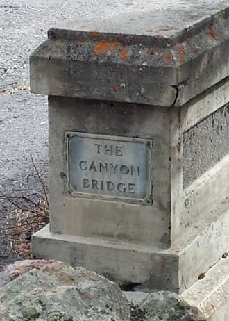 Hiking across the old Canyon Bridge on the south rim