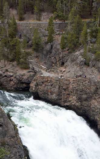 Upper falls on the Yellowstone River