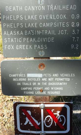 My goal is to hike to the Alaska Basin Trail Jct., Behind: Map of the hike
