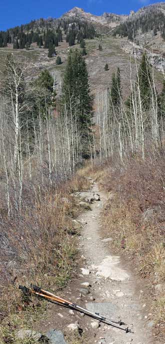 The beginning of the hike on dirt, Behind: Lake Phelps