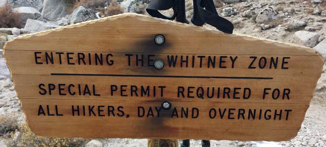 Mt. Whitney zone, Behind: Whitney shadow is taking over the valley