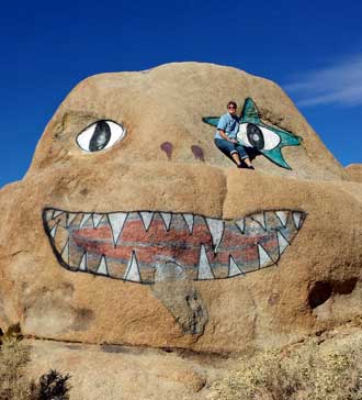 The face in Alabama Hills, Behind: Our movie guide book