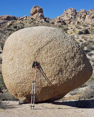 Huge sphere, Behind: looking up the canyon for potential camping locations