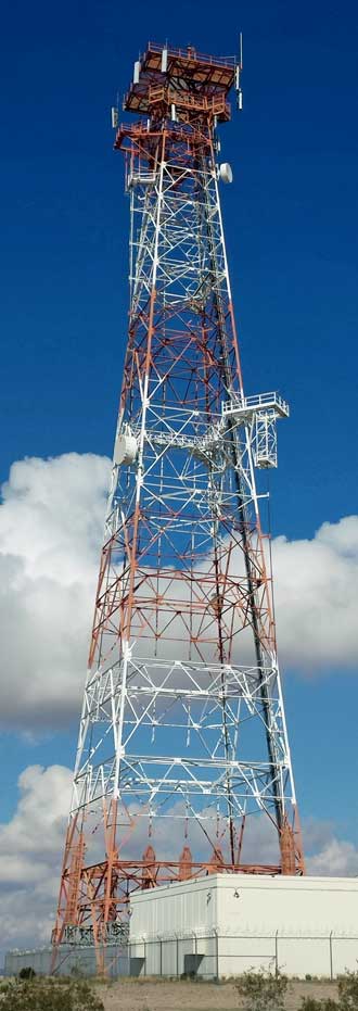 Cell Tower 2.25 miles from our park, desert hiking