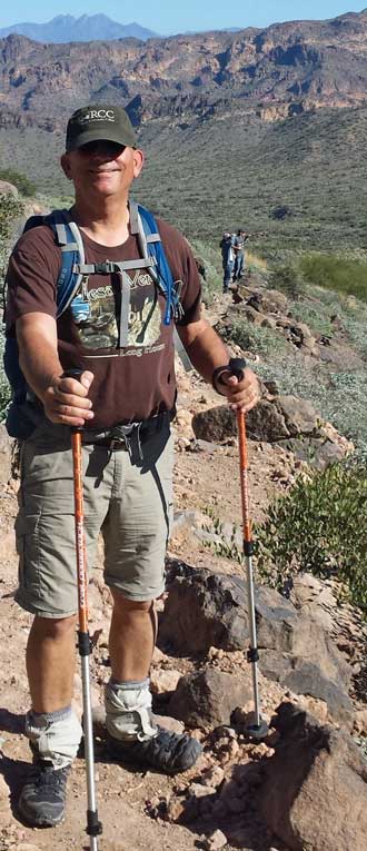 We are hiking around Pass Mountain in the Usery Mountain Regional Park