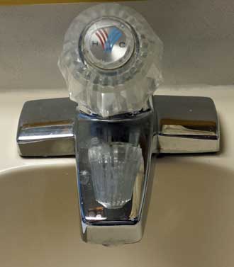 The original bathroom faucet