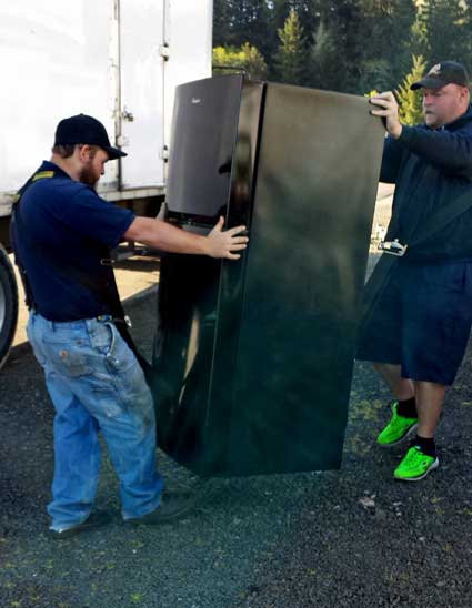 The old refrigerator is gone