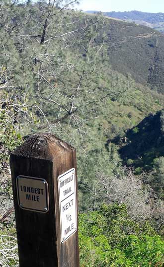 Climbing from the trailhead