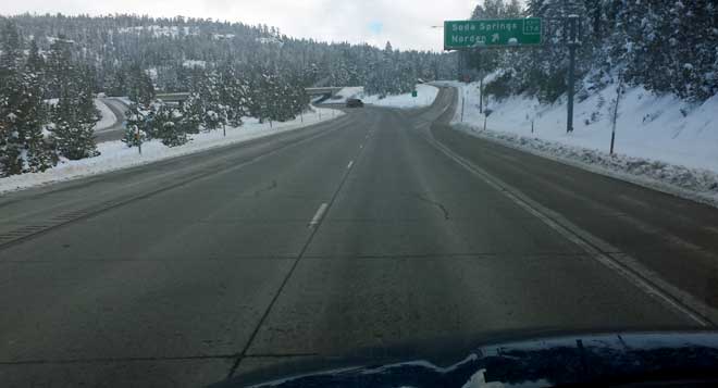 Donner Summit on the road to Reno