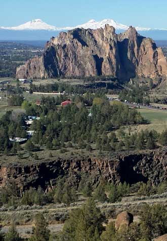 The Three Sisters in the distance