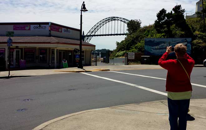 The Newport Bridge in Newport, Oregon