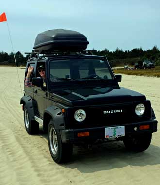 Our first adventure onto the sand dunes