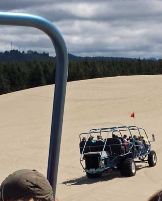 Climbing then descending a dune