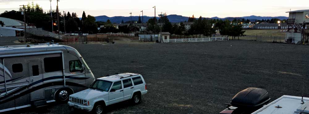 Yamhill County Fairground parking area for RVs