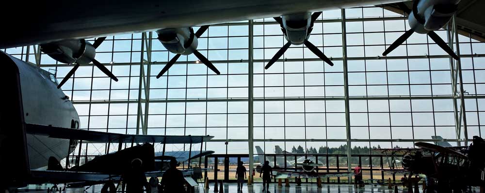 Spruce Goose wing in the Evergreen Aviation and Space Museum