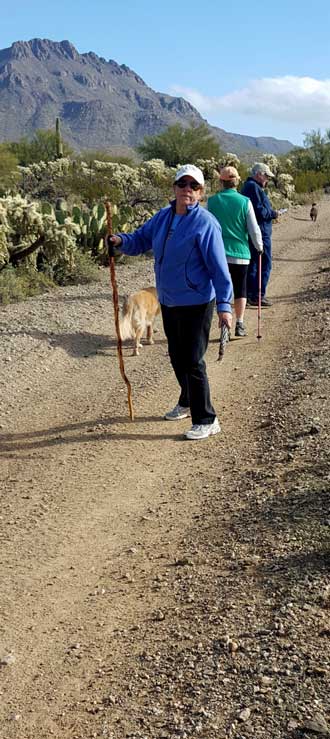 Hiking into the desert on Christmas day