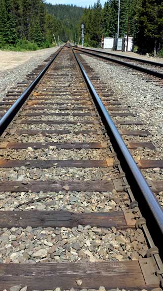 Amtrak tracks at the trailhead