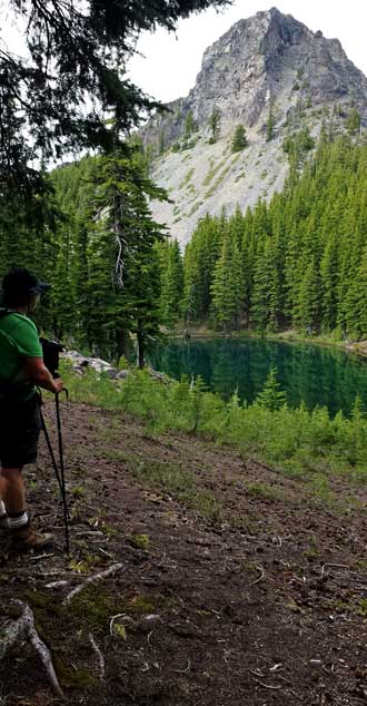 Divide Lake, our first campsite. Yoran Peak in the background