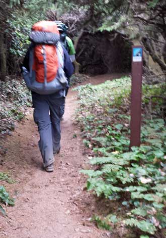 Finally off the beach and onto a marked Oregon Coast Trail