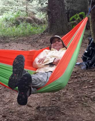 My new "lounging" hammock, cheap and lightweight