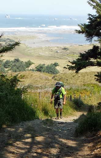 Climbing to the Cape Blanco Lighthouse